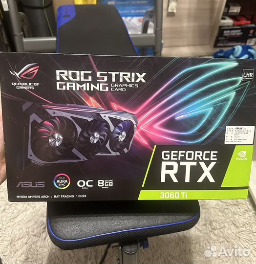 Видеокарта Asus RTX 3060Ti ROG strix
