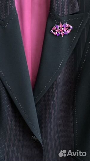 Брючный новый костюм женский 50 52 черный