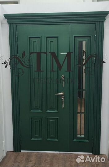 Дверь входная металлическая в коттедж двупольная
