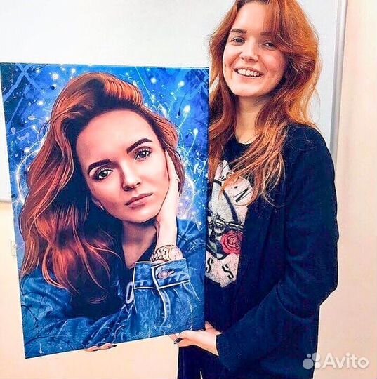 Портрет на холсте по фото на любой праздник