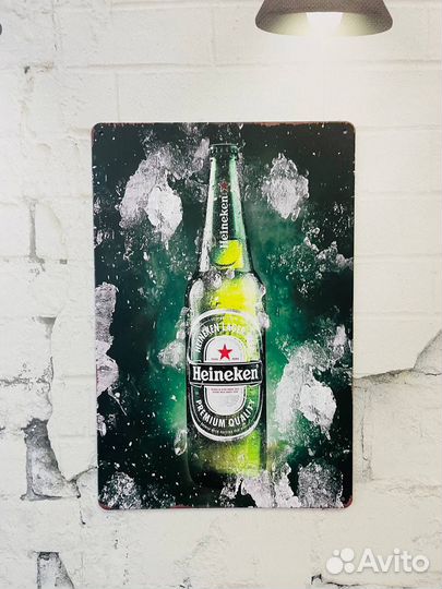 Декор на стену табличка Heineken Beer