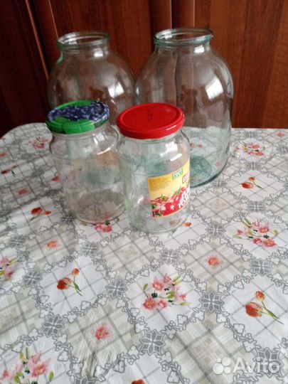 Стеклянная банка 3л и 1 л