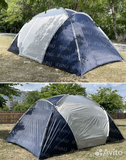 Палатка туристическая 4 местная 2х комн с тамбуром