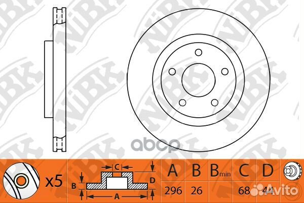 Диск тормозной nissan qashqai/X-trail 07- перед