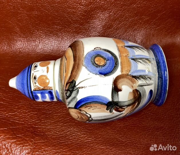 Чайница фаянсовая живописная зик Конаково