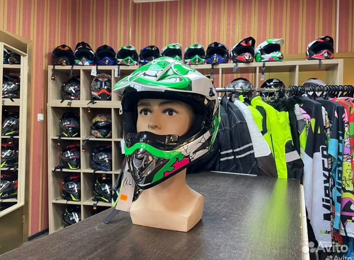 Мото шлем кроссовый халк мотозащита