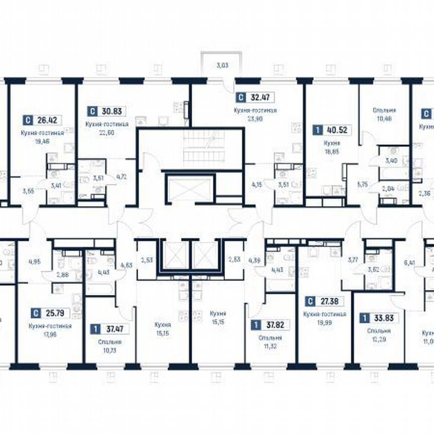 2-к. квартира, 59,2 м², 7/18 эт.