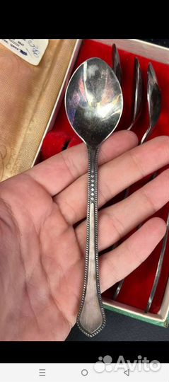 Чайные ложки мельхиор серебрение Таллинн 70х
