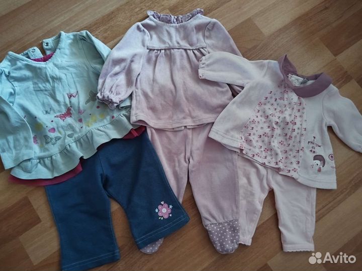 Детские вещи на девочку пакетом 0-3мес