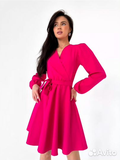 Платье женское фуксия вечернее 52-54 размер