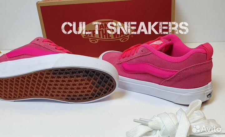 Vans knu skool pink дутыши