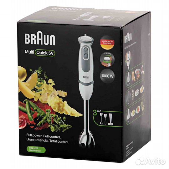 Погружной блендер Braun MQ5207WH, белый