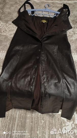 Кожаный сарафан 48р