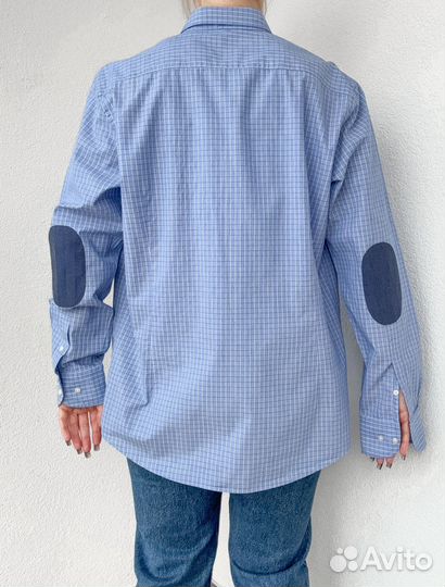 Мужская голубая рубашка Massimo Dutti Slim Fit L/4