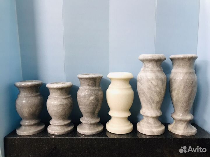 Вазы мрамор и гранит