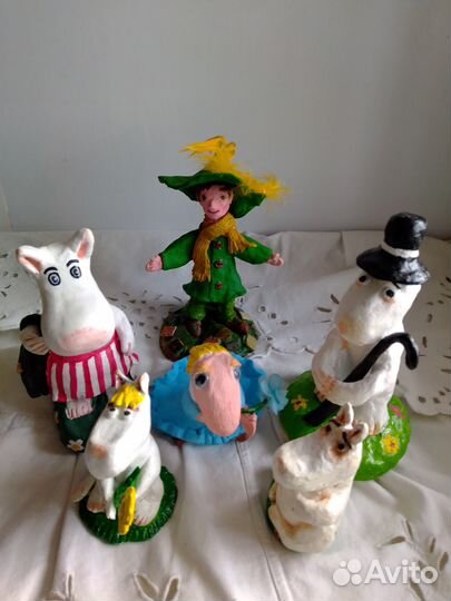 Фигурки Муми-тролли и вся семья ручная работа
