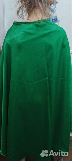 Плащ накидка зелёная на утренник