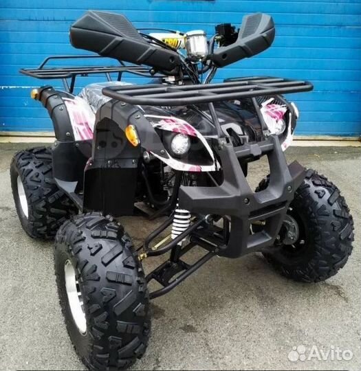 Детский квадроцикл Grizzly 125сс красно-белый