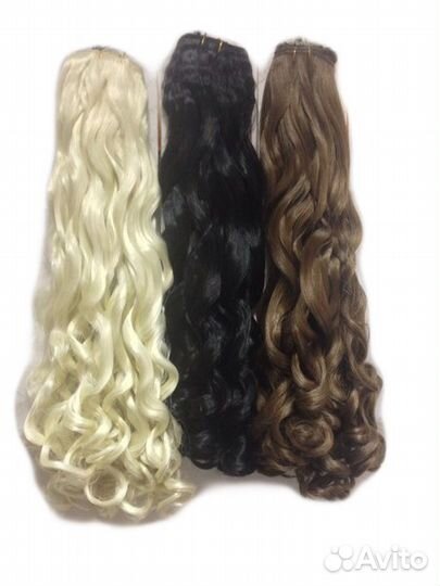 Накладные волосы на заколках