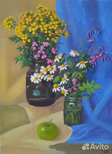 Картина маслом на холсте цветы