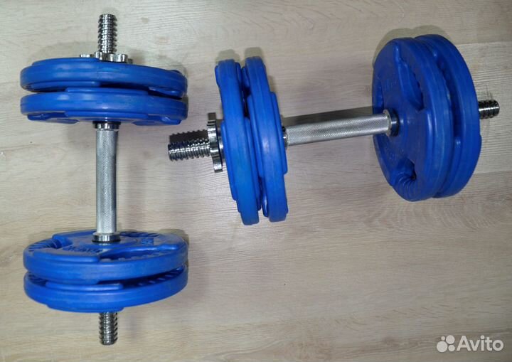 Набор штанга и гантели, вес набора 55 кг