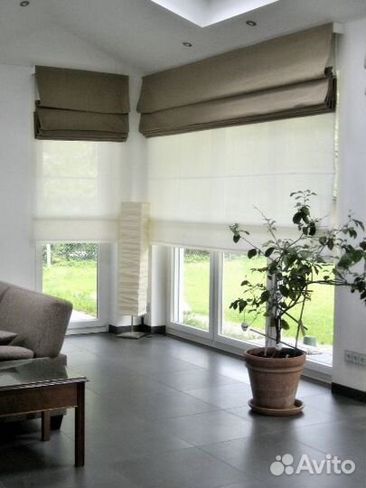 Двойная римская штора на заказ