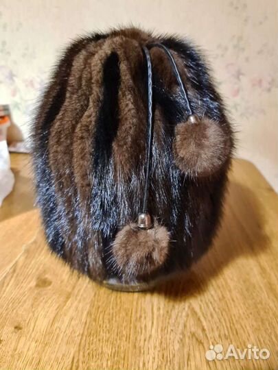 Шапка женская вязаная норка,очень теплая, новая