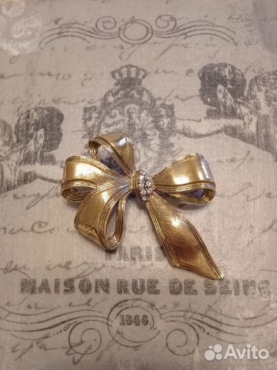 Брошь винтажная Monet бантик США