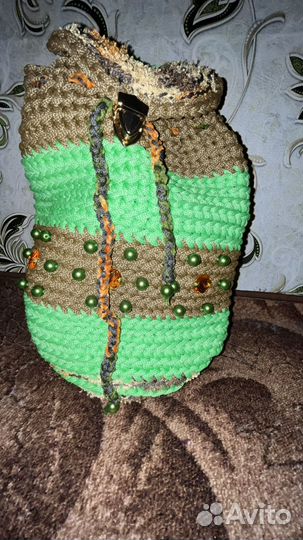 Вязанный рюкзак