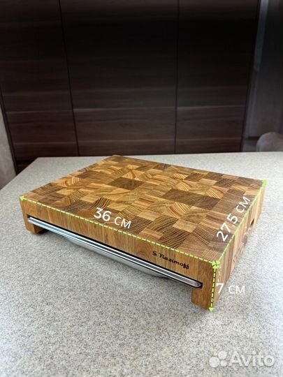 Торцевая разделочная доска с гастроемкостью