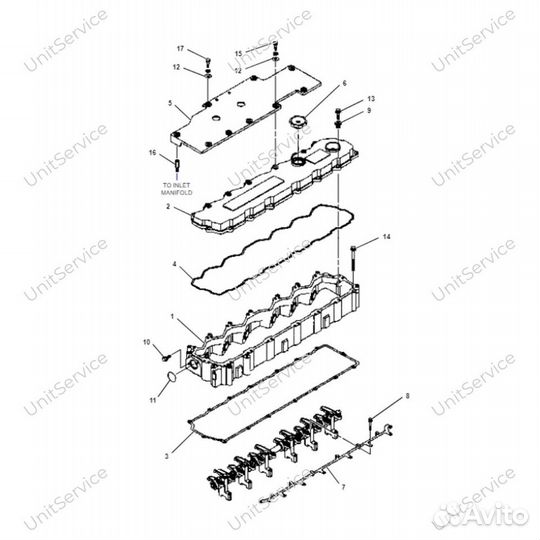 Прокладка клапанной крышки CAT C6.4 2941706