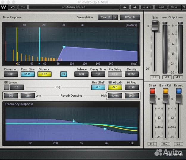 Плагины waves TrueVerb и SuperTap