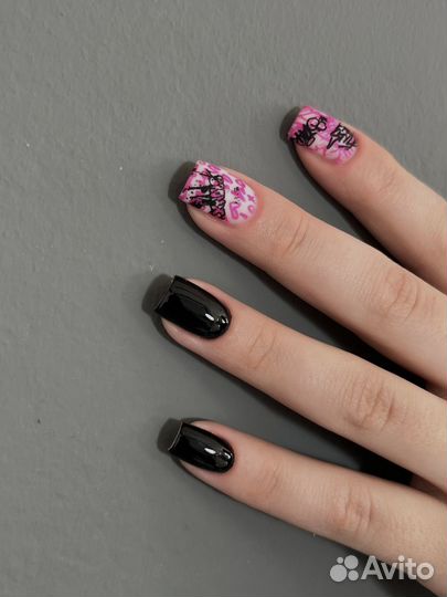 Маникюр с покрытием гель лак/наращивание