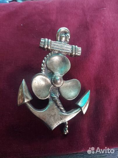 Якорь латунь позолота