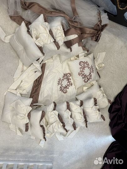 Балдахин бортики, постельное бельё для малыша