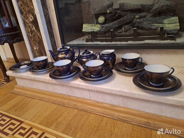 Чайный сервиз (лфз, кобальт)