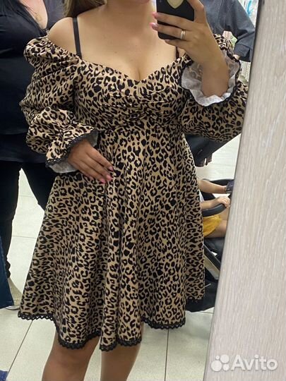 Платье леопардовое 44-46