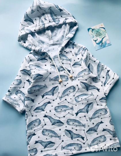 Туника пляжная детская из муслина