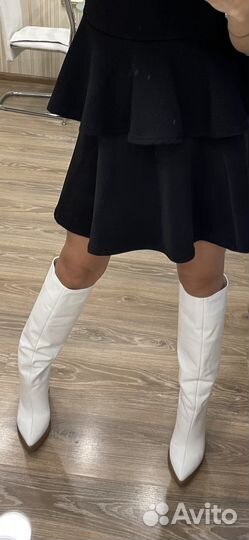 Сапоги демисезонные кожаные 38