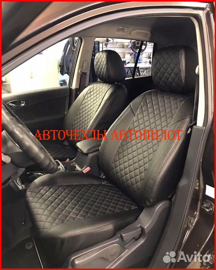 Чехлы Автопилот Renault Koleos из экокожи чёрные