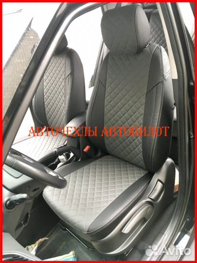 Чехлы Автопилот Hyundai Creta 1 из экокожи Ромб