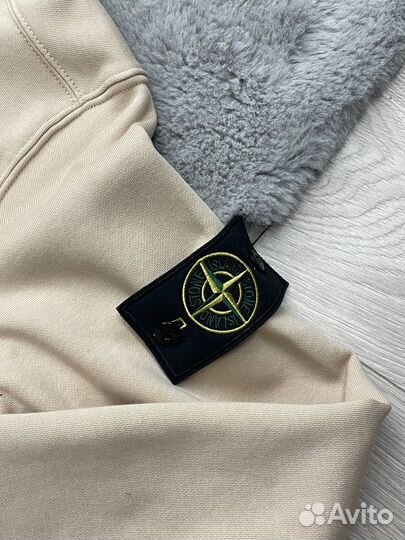 Зип-худи Stone Island цвет бежевый