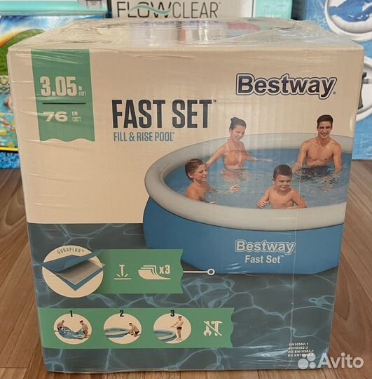 Бассейн bestway 305x76см новый