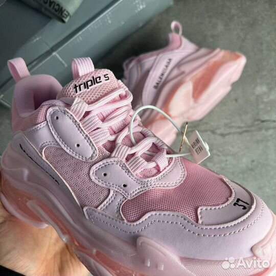 Кроссовки Balenciaga Triple-S Clear Sole Pink