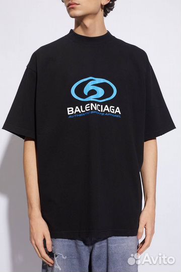 Balenciaga surfer футболка оверсайз (хит 2024)