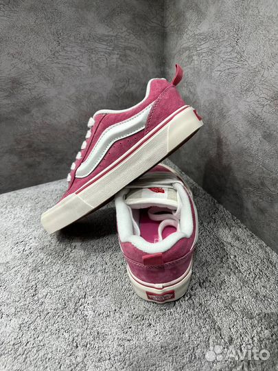 Кеды vans KNU skool pink white