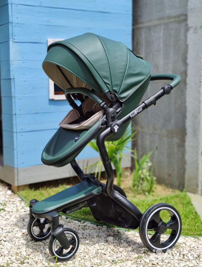 Коляска luxmom 2 в 1 эко кожа
