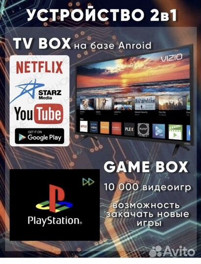 Игровая приставка Game Box 8K + android TV