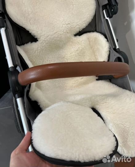 Матрас из овчины в коляску или санки