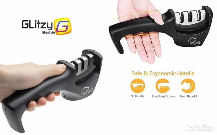 Ручная ножеточка + запасной точильный блок